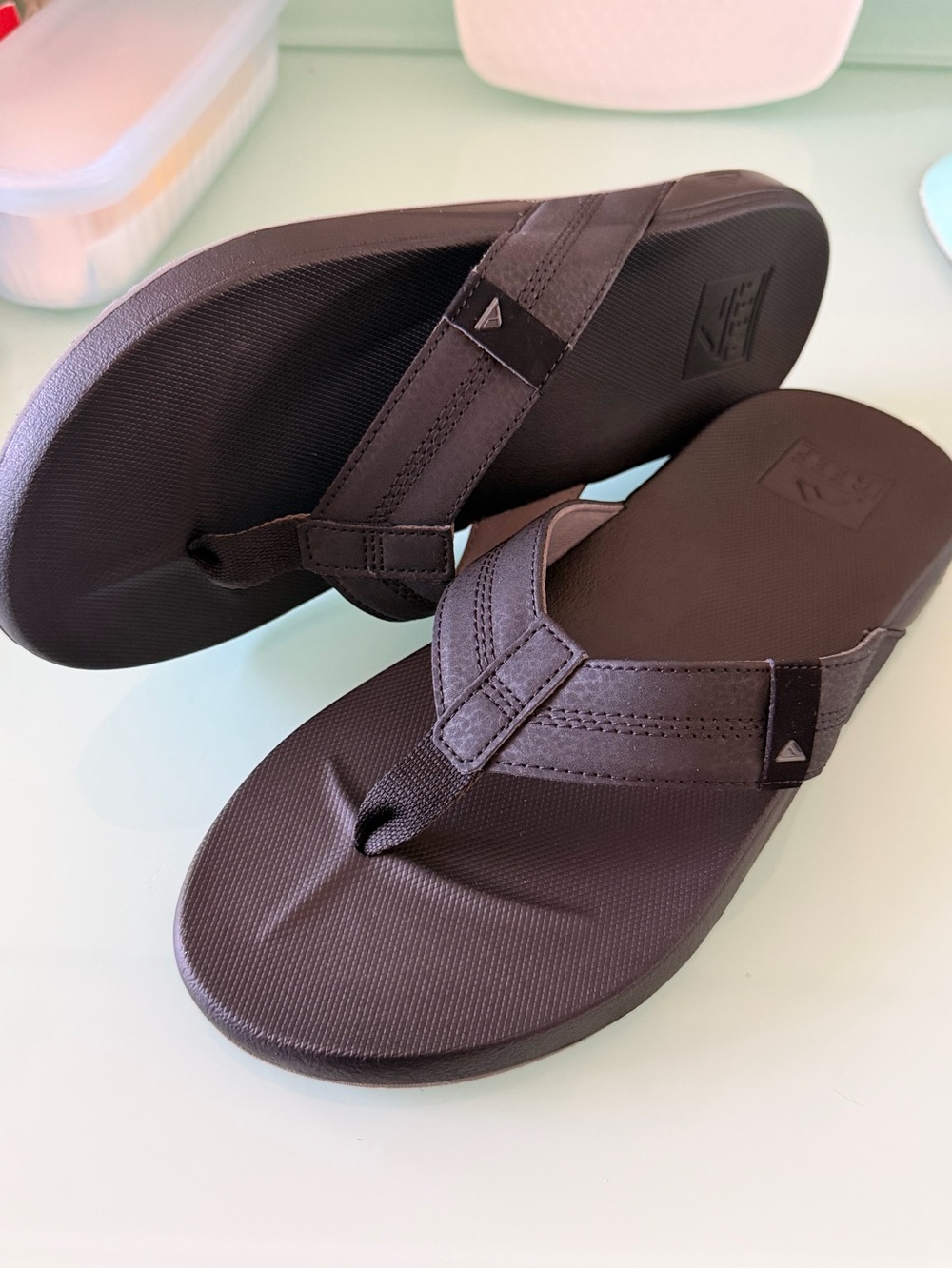 Reef Men’s 9, Black Sandals, Cushion Phantom Flip-Flop & Thong NEW - Picture 10 of 14